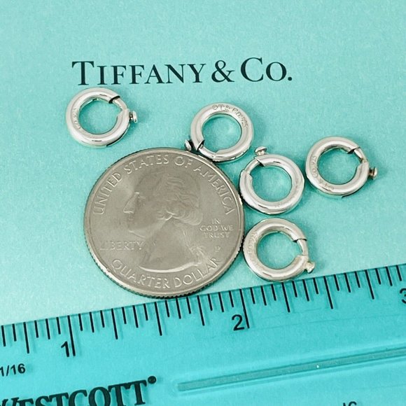1 Tiffany & Co Sterling Silver 10mm Spring Jump Ring Charm Holder Clasp - Picture 4 of 4